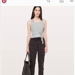 Lululemon It’s a Tie tank heathered light grey